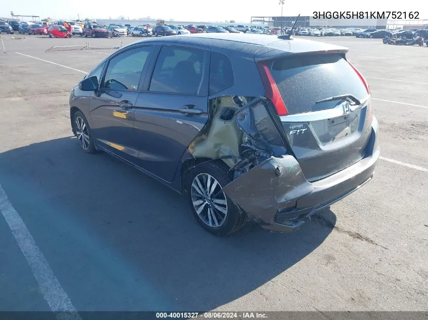 3HGGK5H81KM752162 2019 Honda Fit Ex