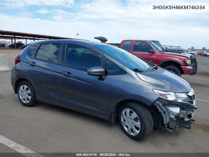 2019 Honda Fit Lx VIN: 3HGGK5H46KM746354 Lot: 40210740