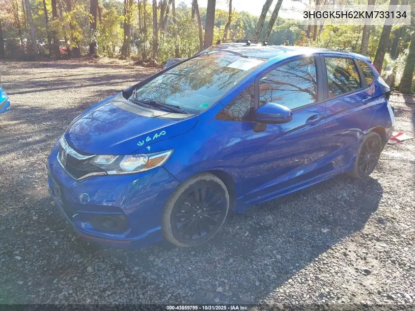 3HGGK5H62KM733134 2019 Honda Fit Sport