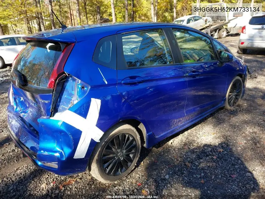 3HGGK5H62KM733134 2019 Honda Fit Sport