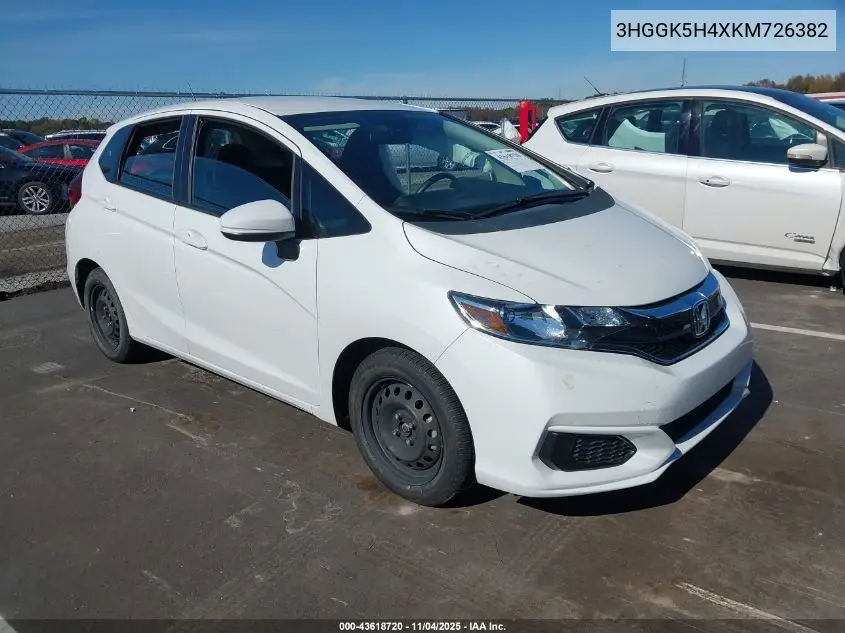 3HGGK5H4XKM726382 2019 Honda Fit Lx