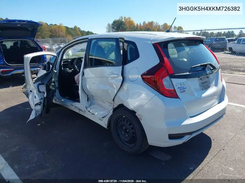 3HGGK5H4XKM726382 2019 Honda Fit Lx