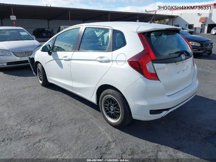 3HGGK5H4XKM736331 2019 Honda Fit Lx