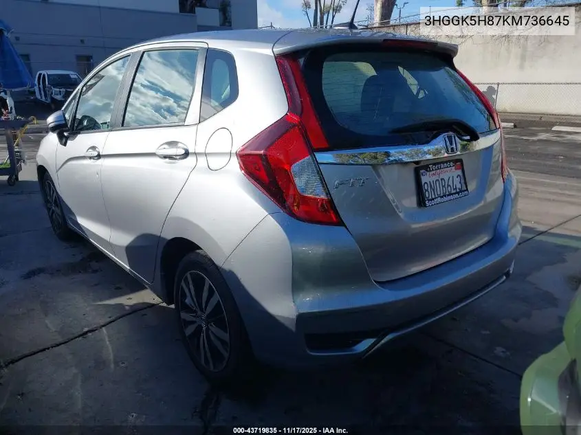 3HGGK5H87KM736645 2019 Honda Fit Ex