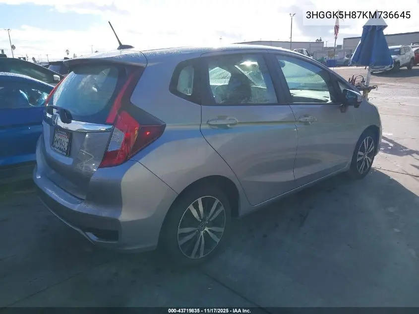 3HGGK5H87KM736645 2019 Honda Fit Ex