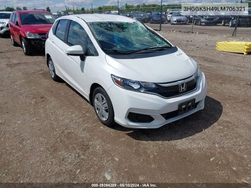 2020 Honda Fit Lx VIN: 3HGGK5H49LM706321 Lot: 39394289