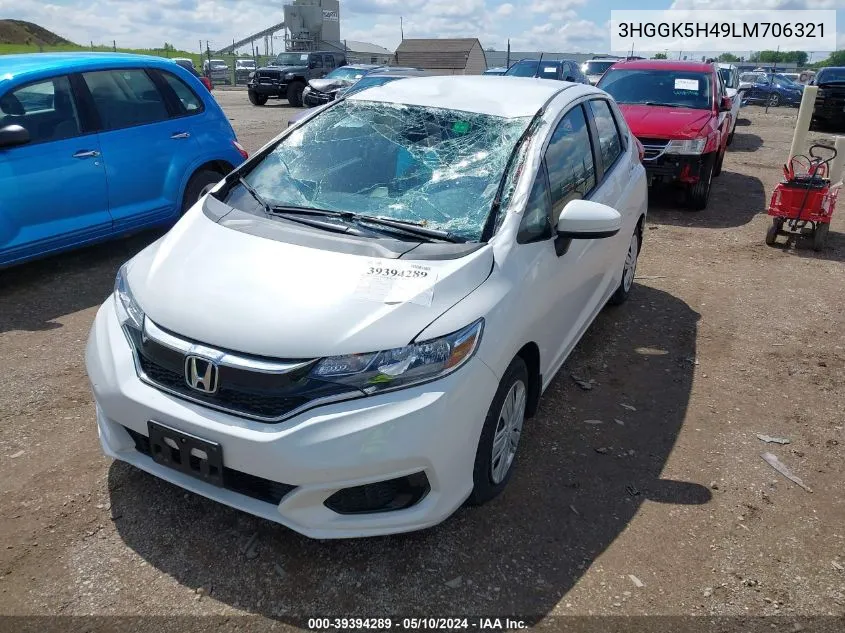 2020 Honda Fit Lx VIN: 3HGGK5H49LM706321 Lot: 39394289