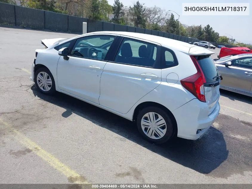 2020 Honda Fit Lx VIN: 3HGGK5H41LM718317 Lot: 39404469