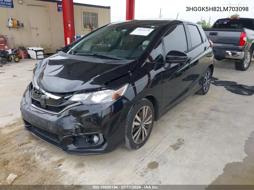 2020 Honda Fit Ex VIN: 3HGGK5H82LM703098 Lot: 39855194