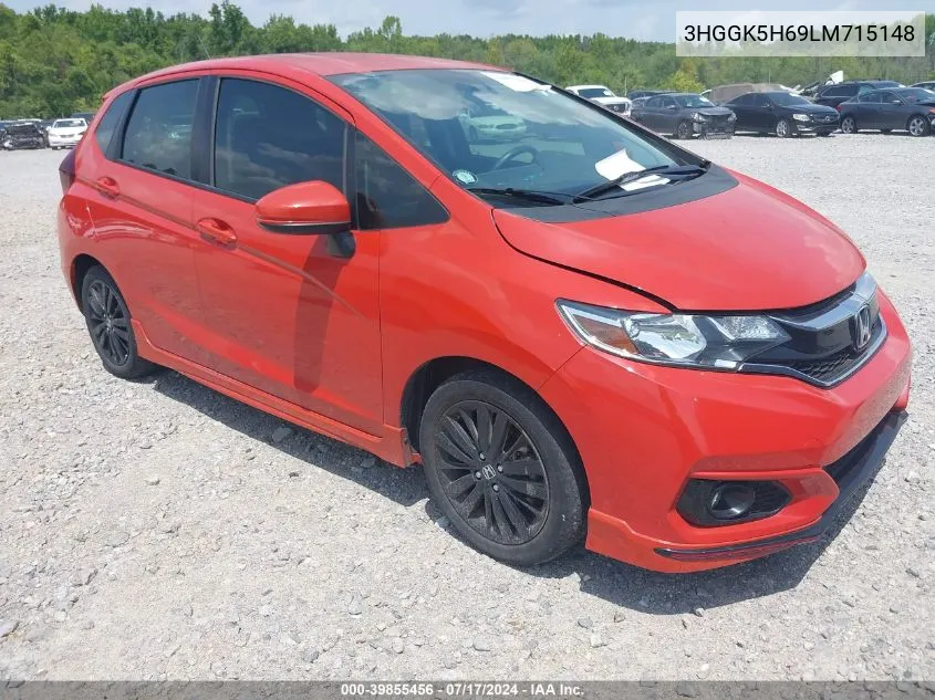 2020 Honda Fit Sport VIN: 3HGGK5H69LM715148 Lot: 39855456