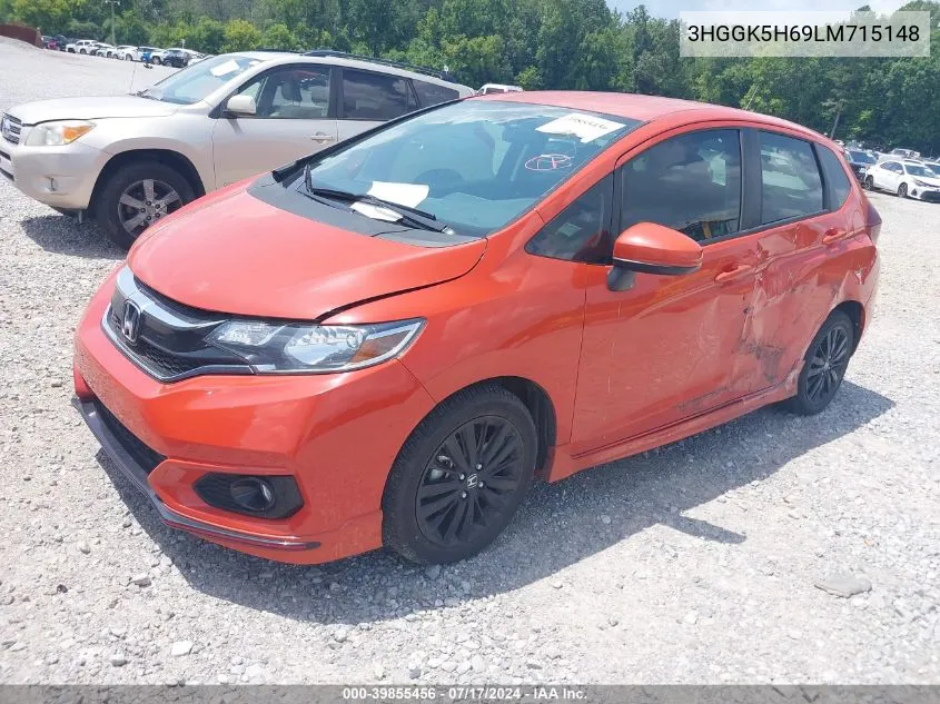 2020 Honda Fit Sport VIN: 3HGGK5H69LM715148 Lot: 39855456