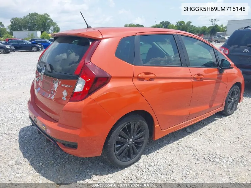 3HGGK5H69LM715148 2020 Honda Fit Sport