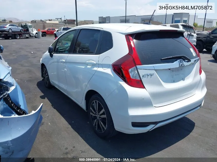 2020 Honda Fit Ex VIN: 3HGGK5H84LM705872 Lot: 39945991