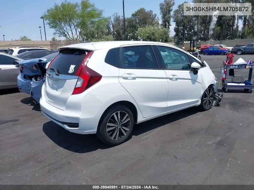 2020 Honda Fit Ex VIN: 3HGGK5H84LM705872 Lot: 39945991