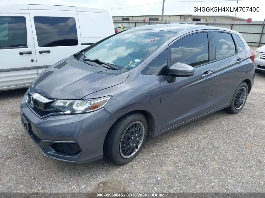 2020 Honda Fit Lx VIN: 3HGGK5H4XLM707400 Lot: 39968845