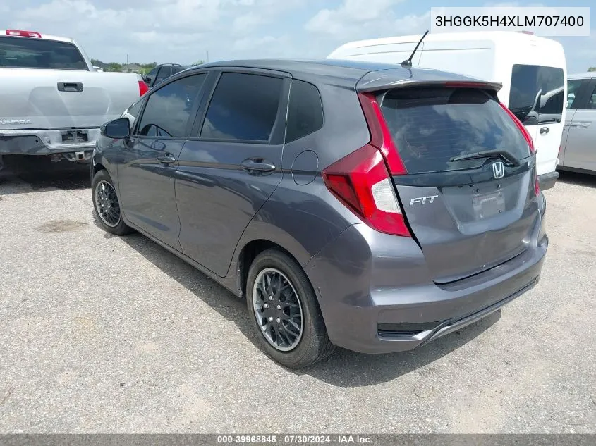 2020 Honda Fit Lx VIN: 3HGGK5H4XLM707400 Lot: 39968845