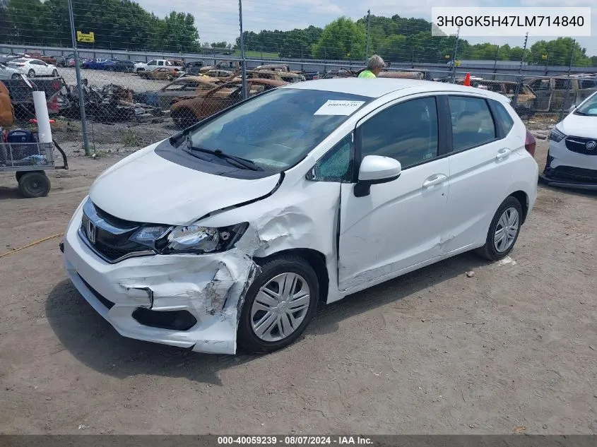 3HGGK5H47LM714840 2020 Honda Fit Lx