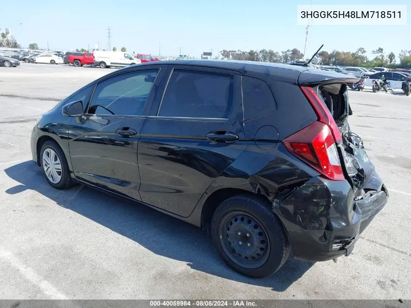 2020 Honda Fit Lx VIN: 3HGGK5H48LM718511 Lot: 40059984