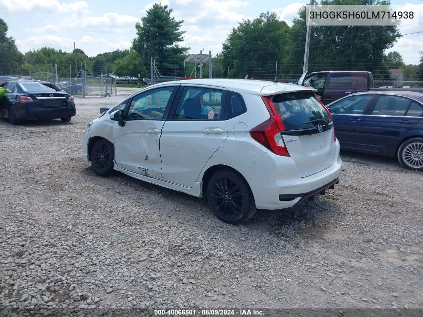 3HGGK5H60LM714938 2020 Honda Fit Sport