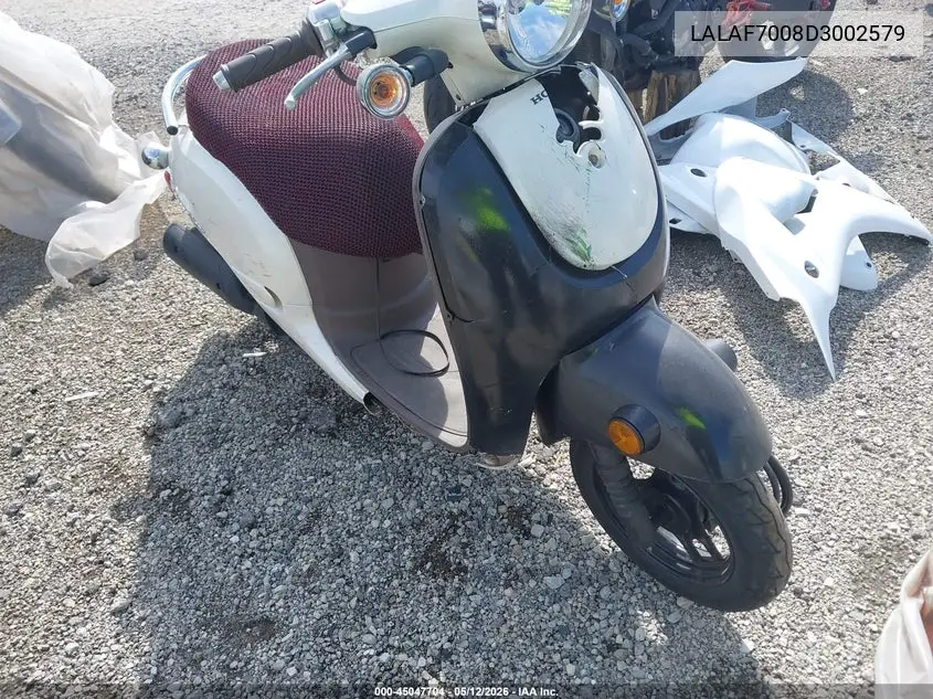 2013 Honda Nch50 VIN: LALAF7008D3002579 Lot: 45047704