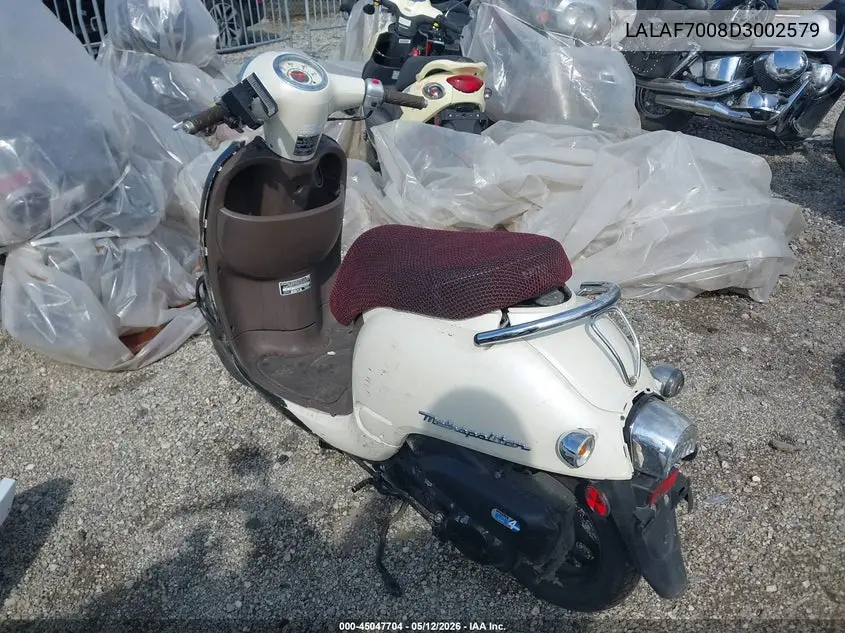 2013 Honda Nch50 VIN: LALAF7008D3002579 Lot: 45047704