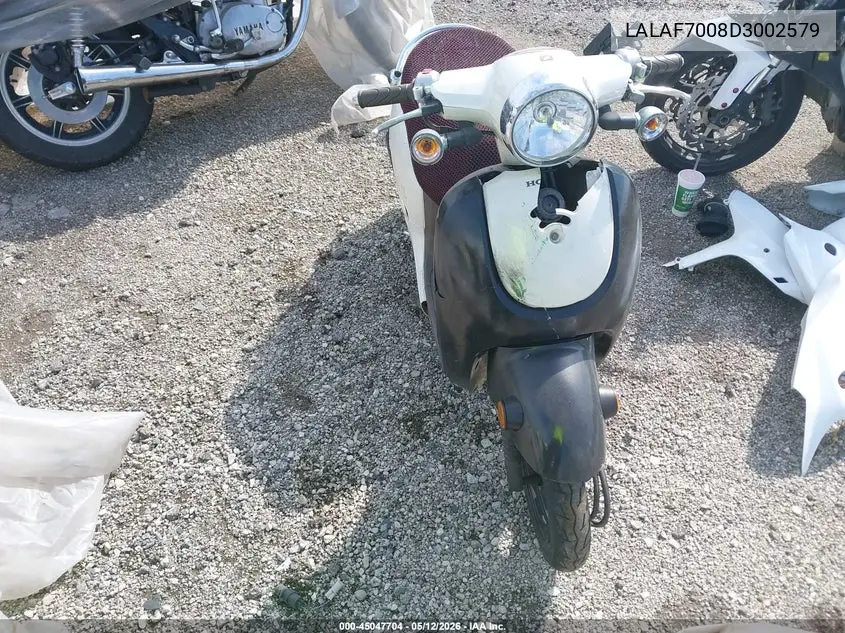 2013 Honda Nch50 VIN: LALAF7008D3002579 Lot: 45047704
