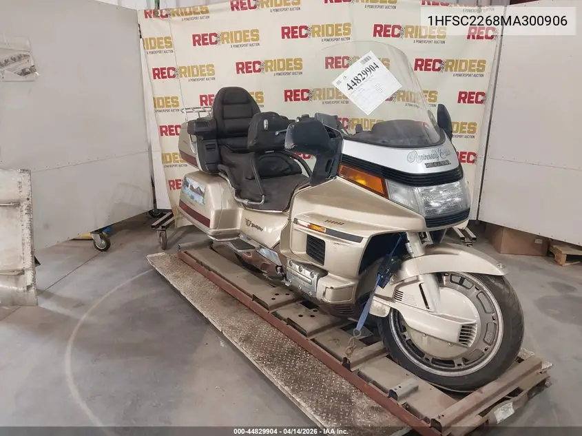 1991 Honda Gl1500 I VIN: 1HFSC2268MA300906 Lot: 44829904