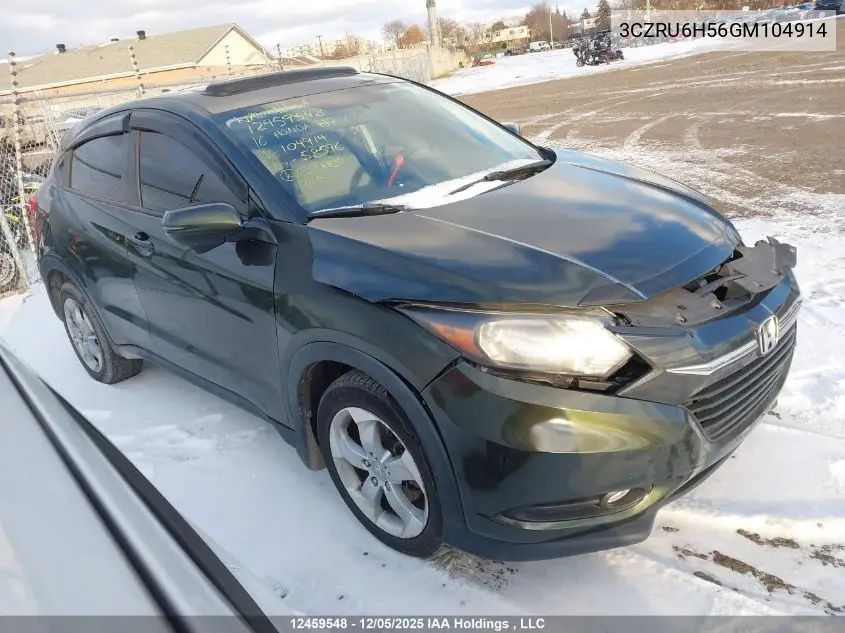 3CZRU6H56GM104914 2016 Honda Hr-V Ex