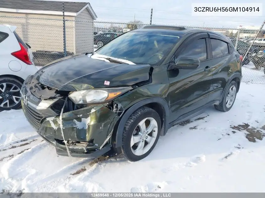 3CZRU6H56GM104914 2016 Honda Hr-V Ex