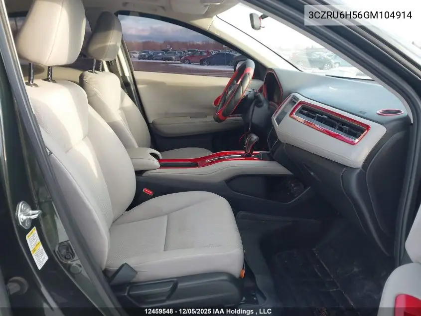 3CZRU6H56GM104914 2016 Honda Hr-V Ex