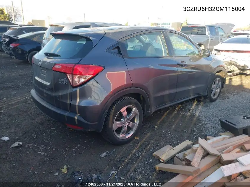 3CZRU6H32GM115004 2016 Honda Hr-V Lx