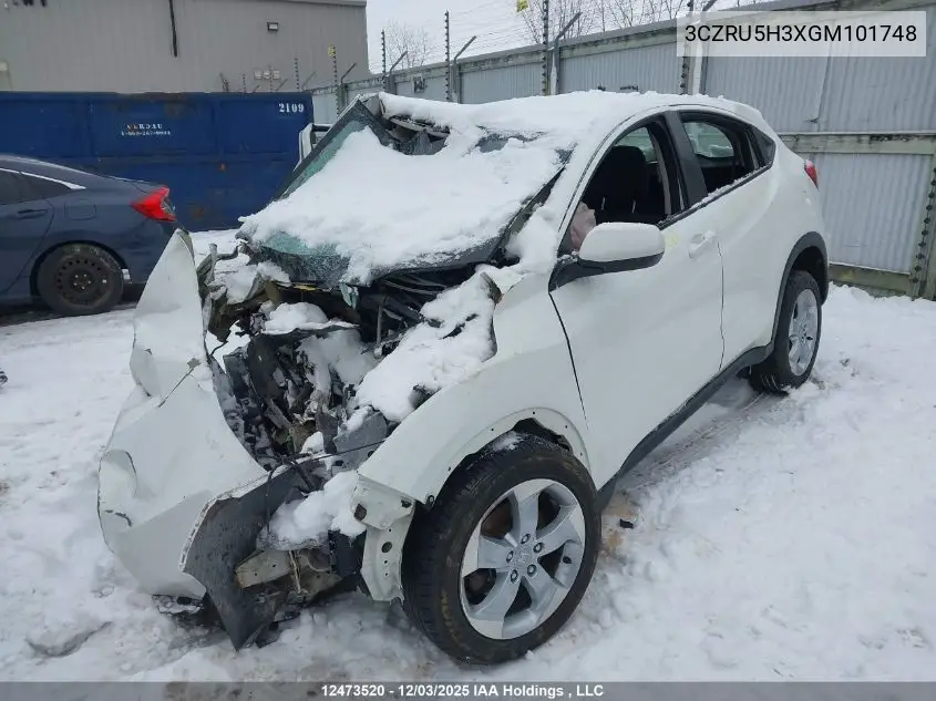 3CZRU5H3XGM101748 2016 Honda Hr-V Lx