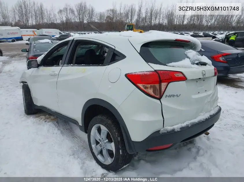 3CZRU5H3XGM101748 2016 Honda Hr-V Lx