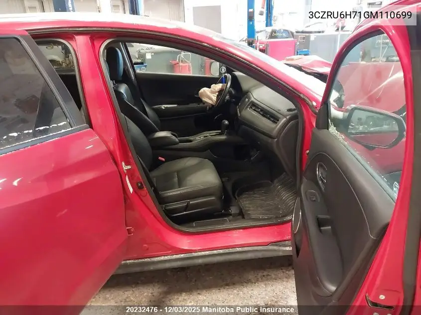 3CZRU6H71GM110699 2016 Honda Hr-V Ex-L