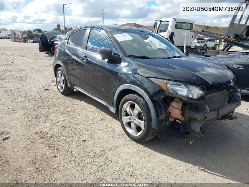3CZRU5G54GM738492 2016 Honda Hr-V Ex