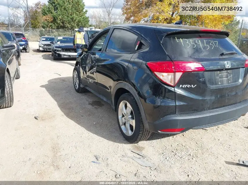 3CZRU5G54GM738492 2016 Honda Hr-V Ex