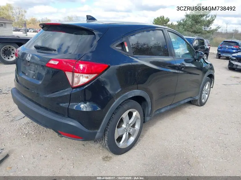 3CZRU5G54GM738492 2016 Honda Hr-V Ex