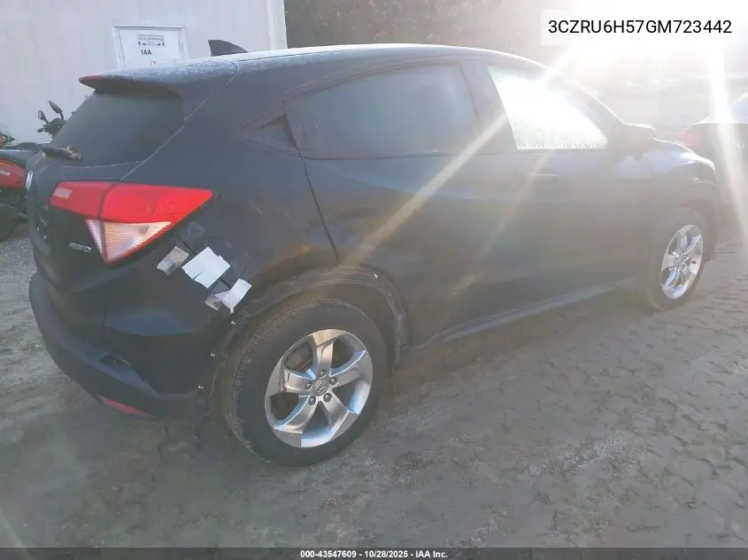 3CZRU6H57GM723442 2016 Honda Hr-V Ex