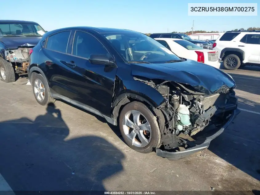 3CZRU5H38GM700275 2016 Honda Hr-V Lx
