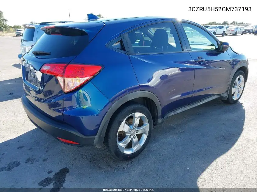 3CZRU5H52GM737193 2016 Honda Hr-V Ex