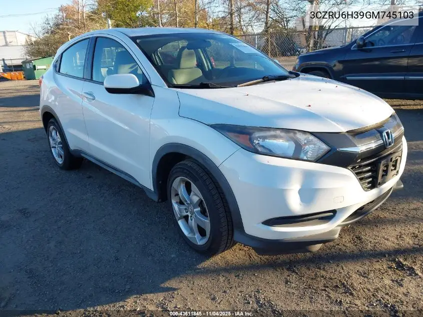 3CZRU6H39GM745103 2016 Honda Hr-V Lx