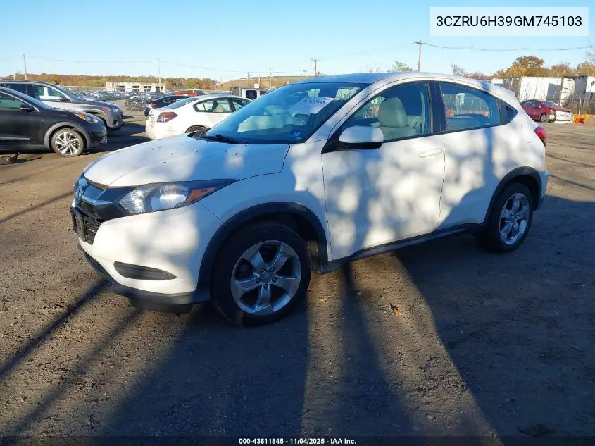 3CZRU6H39GM745103 2016 Honda Hr-V Lx