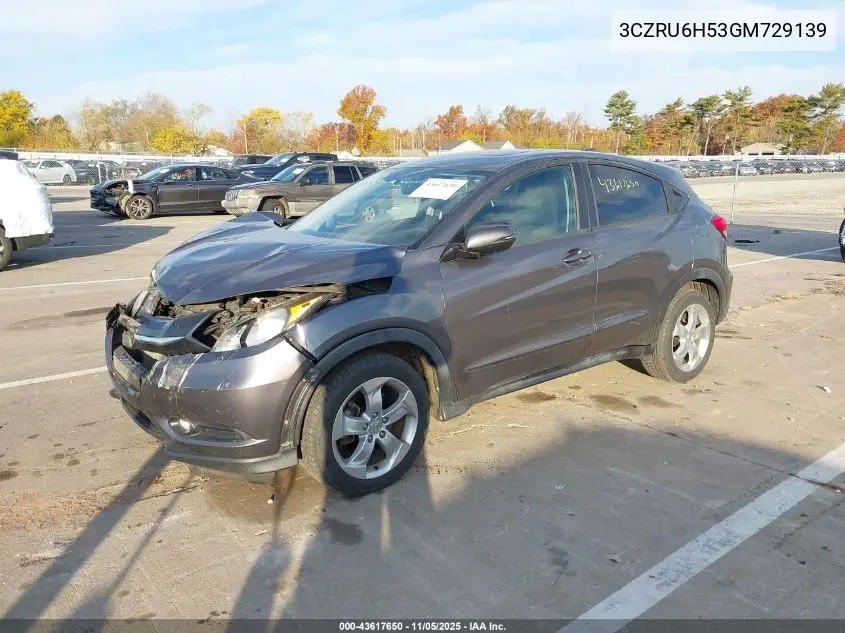 3CZRU6H53GM729139 2016 Honda Hr-V Ex