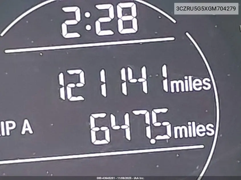 3CZRU5G5XGM704279 2016 Honda Hr-V Ex