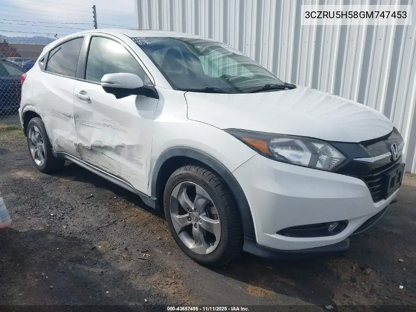 3CZRU5H58GM747453 2016 Honda Hr-V Ex