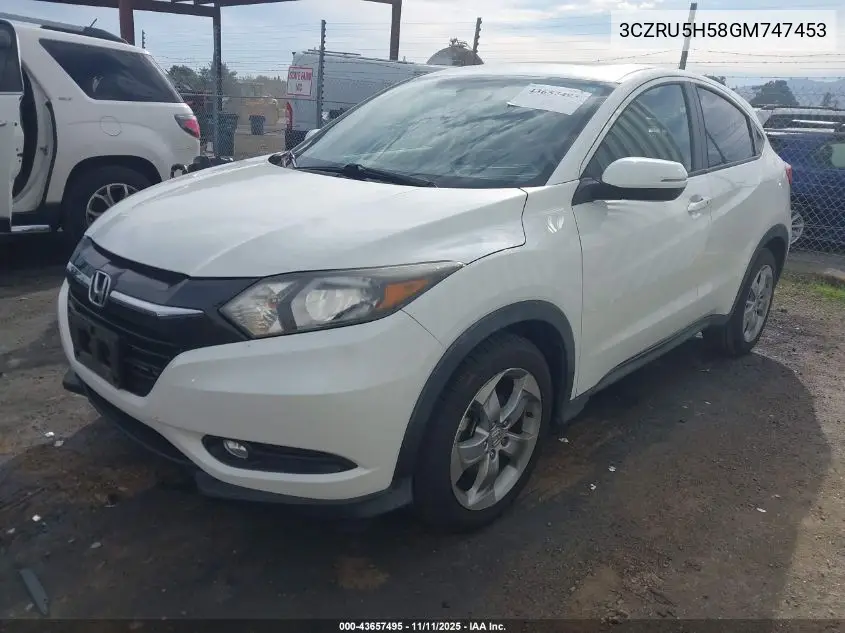 3CZRU5H58GM747453 2016 Honda Hr-V Ex