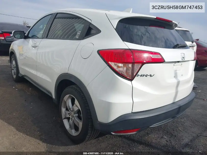 3CZRU5H58GM747453 2016 Honda Hr-V Ex