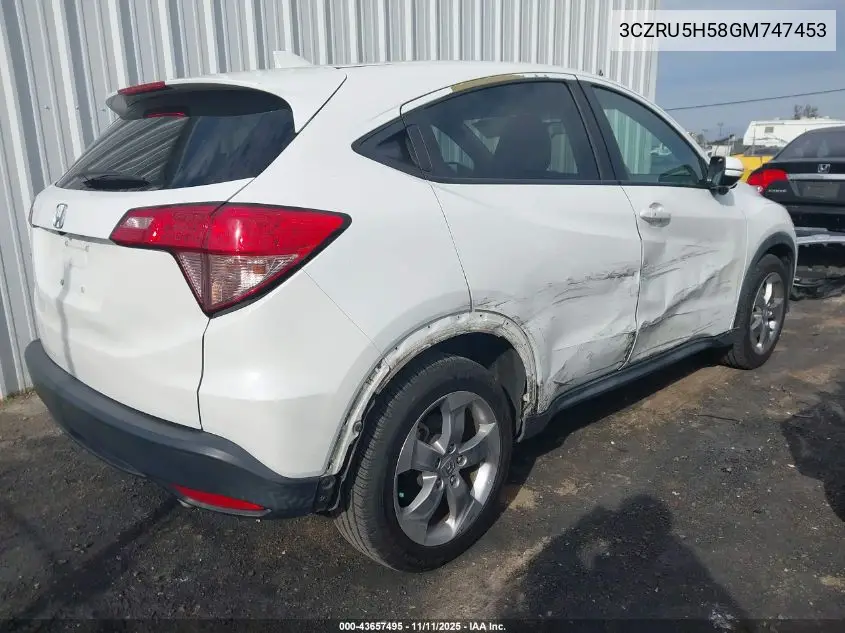 3CZRU5H58GM747453 2016 Honda Hr-V Ex