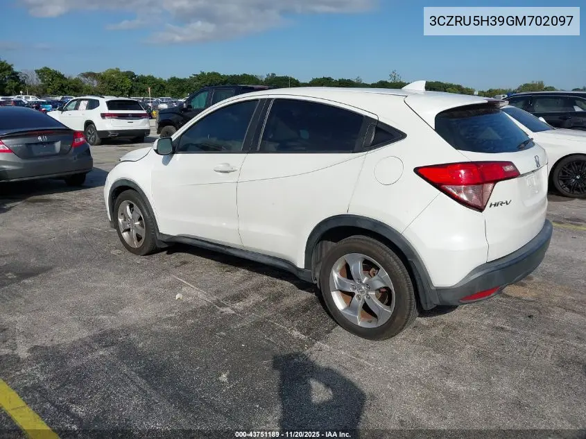 3CZRU5H39GM702097 2016 Honda Hr-V Lx