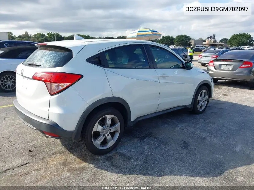 3CZRU5H39GM702097 2016 Honda Hr-V Lx